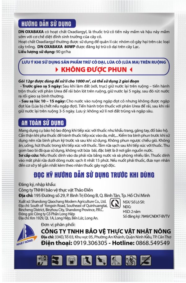 DN OXABAXA 80WP (CỎ TRỘN PHÂN)